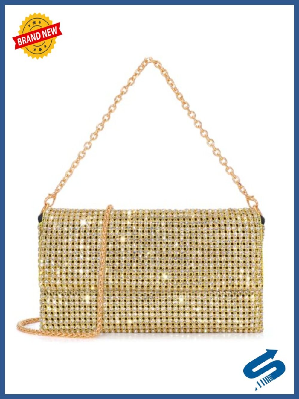 Rhinestone Evening Clutch Sparkly Crystal Formal Handbag Wedding Prom